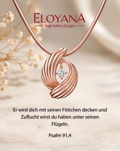 Preview: Evrah Anhänger 12x17 mm Silber rose vergoldet Zirkonia